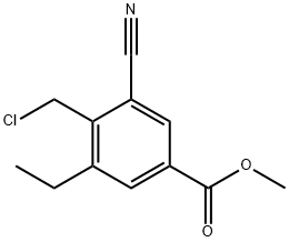 Methyl 4-chloromethyl-3-cyano-5-ethylbenzoate 结构式