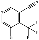 3-Pyridinecarbonitrile, 5-bromo-4-(trifluoromethyl)- Struktur