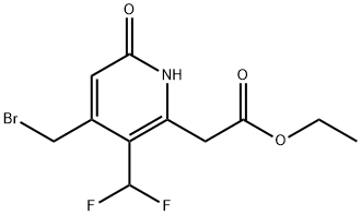 Ethyl 4-(bromomethyl)-3-(difluoromethyl)-6-hydroxypyridine-2-acetate 结构式