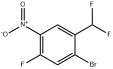Benzene, 1-bromo-2-(difluoromethyl)-5-fluoro-4-nitro- 结构式