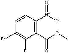 3-溴-2-氟-6-硝基苯甲酸甲酯, 1805503-98-3, 结构式