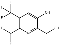 2-(Difluoromethyl)-5-hydroxy-3-(trifluoromethyl)pyridine-6-methanol Structure