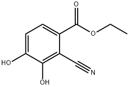 Benzoic acid, 2-cyano-3,4-dihydroxy-, ethyl ester 结构式
