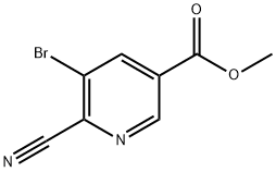 Methyl 5-bromo-6-cyanonicotinate 结构式