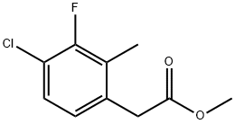 Methyl 4-chloro-3-fluoro-2-methylphenylacetate 结构式