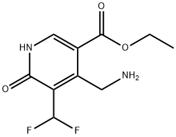 Ethyl 4-(aminomethyl)-3-(difluoromethyl)-2-hydroxypyridine-5-carboxylate 结构式