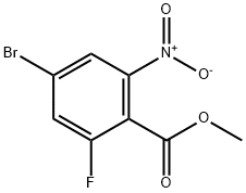 Benzoic acid, 4-bromo-2-fluoro-6-nitro-, methyl ester Structure
