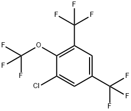 1,5-Bis(trifluoromethyl)-3-chloro-2-(trifluoromethoxy)benzene Structure