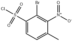 2-Bromo-4-methyl-3-nitrobenzenesulfonyl chloride,1805599-47-6,结构式