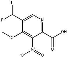5-(Difluoromethyl)-4-methoxy-3-nitropyridine-2-carboxylic acid 结构式