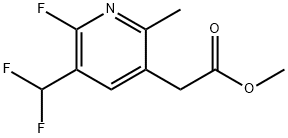 Methyl 3-(difluoromethyl)-2-fluoro-6-methylpyridine-5-acetate 结构式