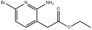 Ethyl 2-amino-6-bromopyridine-3-acetate 结构式