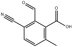3-Cyano-2-formyl-6-methylbenzoic acid Structure
