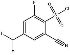 2-Cyano-4-difluoromethyl-6-fluorobenzenesulfonylchloride 结构式