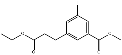 Methyl 3-(3-ethoxy-3-oxopropyl)-5-iodobenzoate Structure