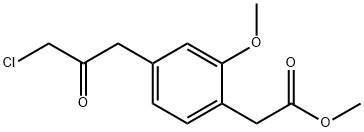 Methyl 4-(3-chloro-2-oxopropyl)-2-methoxyphenylacetate,1805681-60-0,结构式