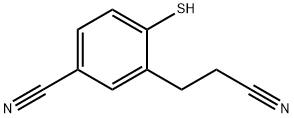5-Cyano-2-mercaptophenylpropanenitrile 结构式