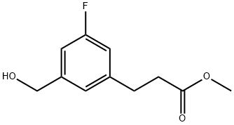 Methyl 3-(3-fluoro-5-(hydroxymethyl)phenyl)propanoate 结构式