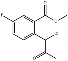 Methyl 2-(1-chloro-2-oxopropyl)-5-fluorobenzoate 结构式