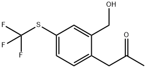 2-(2-Oxopropyl)-5-(trifluoromethylthio)benzyl alcohol 结构式
