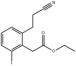 Ethyl 2-(2-cyanoethyl)-6-iodophenylacetate,1805715-77-8,结构式