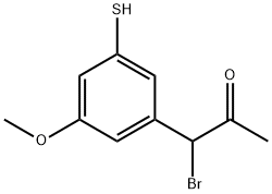 3-(1-Bromo-2-oxopropyl)-5-methoxythiophenol 结构式