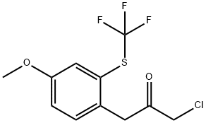 4-(3-Chloro-2-oxopropyl)-3-(trifluoromethylthio)anisole,1805722-97-7,结构式