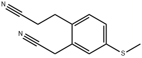 2-(2-Cyanoethyl)-5-(methylthio)phenylacetonitrile,1805725-16-9,结构式