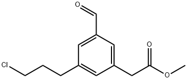 Methyl 3-(3-chloropropyl)-5-formylphenylacetate Struktur