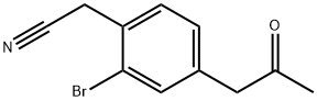 2-Bromo-4-(2-oxopropyl)phenylacetonitrile 结构式