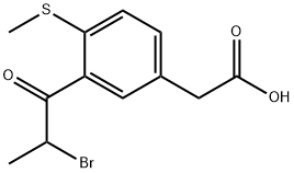 3-(2-Bromopropanoyl)-4-(methylthio)phenylacetic acid,1805749-03-4,结构式