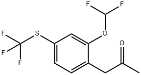 1-(2-(Difluoromethoxy)-4-(trifluoromethylthio)phenyl)propan-2-one 结构式