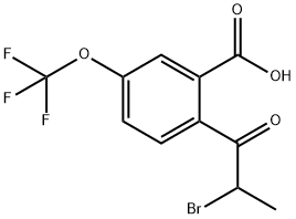 2-(2-Bromopropanoyl)-5-(trifluoromethoxy)benzoic acid Struktur