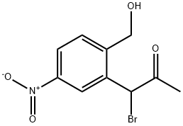 2-(1-Bromo-2-oxopropyl)-4-nitrobenzylalcohol 结构式