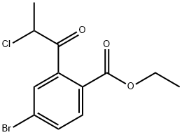Ethyl 4-bromo-2-(2-chloropropanoyl)benzoate 结构式