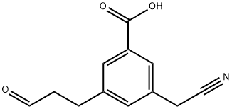 3-Carboxy-5-(3-oxopropyl)phenylacetonitrile Structure