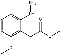 Methyl 2-hydrazinyl-6-methoxyphenylacetate Struktur
