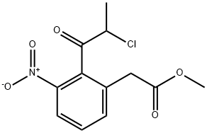 Methyl 2-(2-chloropropanoyl)-3-nitrophenylacetate Struktur