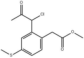 Methyl 2-(1-chloro-2-oxopropyl)-4-(methylthio)phenylacetate 结构式