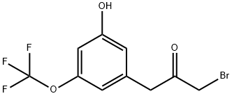 3-(3-Bromo-2-oxopropyl)-5-(trifluoromethoxy)phenol,1805860-18-7,结构式