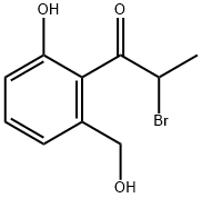2-(2-Bromopropanoyl)-3-(hydroxymethyl)phenol 结构式