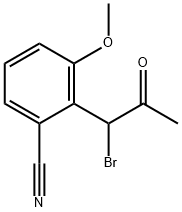 2-(1-Bromo-2-oxopropyl)-3-methoxybenzonitrile Struktur