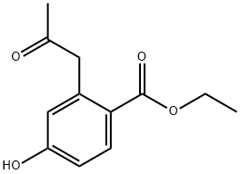 Ethyl 4-hydroxy-2-(2-oxopropyl)benzoate 结构式