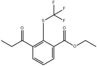 Ethyl 3-propionyl-2-(trifluoromethylthio)benzoate 结构式