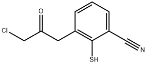 3-(3-Chloro-2-oxopropyl)-2-mercaptobenzonitrile 结构式