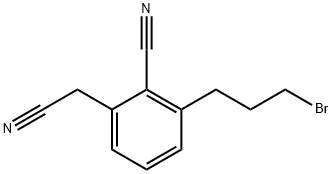 3-(3-Bromopropyl)-2-cyanophenylacetonitrile 结构式