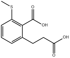 2-(2-Carboxyethyl)-6-(methylthio)benzoic acid 结构式
