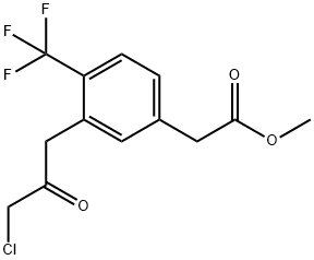 Methyl 3-(3-chloro-2-oxopropyl)-4-(trifluoromethyl)phenylacetate,1805888-64-5,结构式