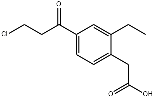 4-(3-Chloropropanoyl)-2-ethylphenylacetic acid 结构式