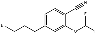 4-(3-Bromopropyl)-2-(difluoromethoxy)benzonitrile 结构式